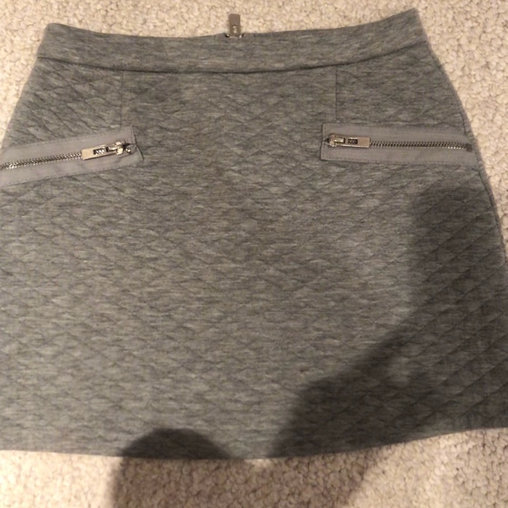 Gray Quilted Skirt